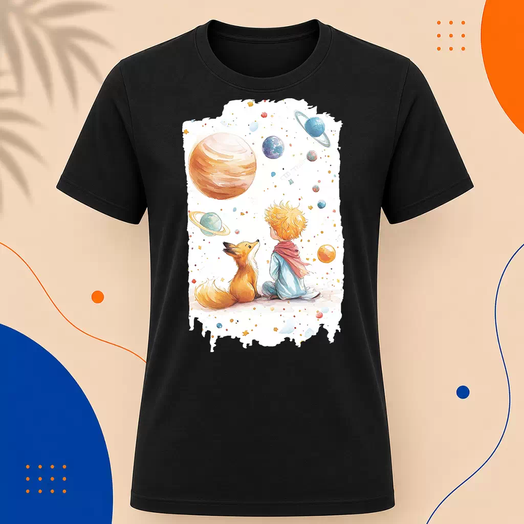 Pánské tričko - Mezi planetami - Malý princ - Le petit prince